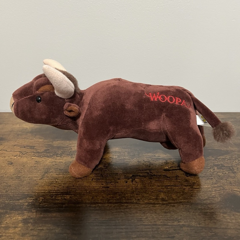 Curto Toy Woopaa Bull 9" Plush Brown Stuffed Animal Bull Riding
